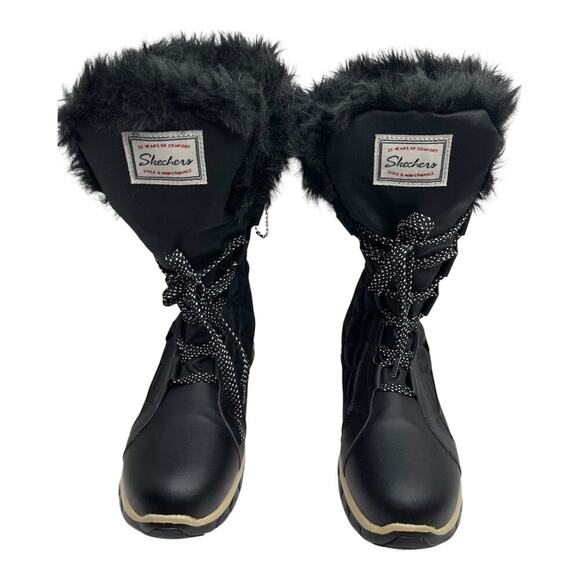Skechers Shoes - Skechers  women’s Synergy Real Estate Snow Boots sz 9 black quilted waterproof